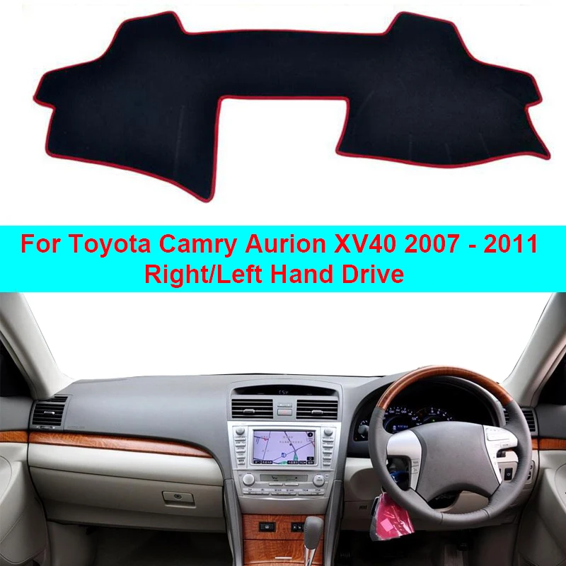 2 warstwy samochodów wnętrze deska rozdzielcza pokrywa mata na deskę rozdzielczą dywan Cape dla Toyota Camry Aurion XV40 2007 2008 2009 2010 2011 LHD RHD parasol przeciwsłoneczny