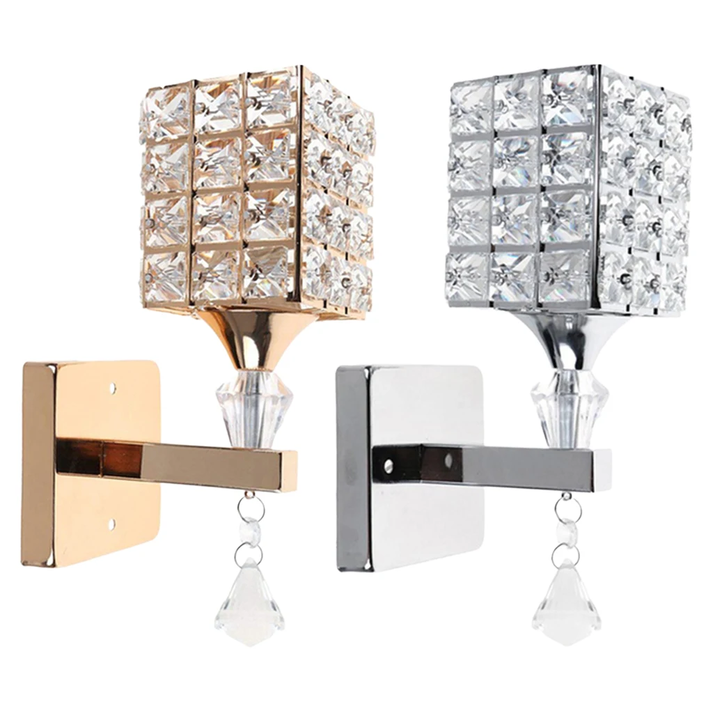 Chic Crystal Wall Lamp Reading Sconces LED Light Loft Hallway Balcony Decor