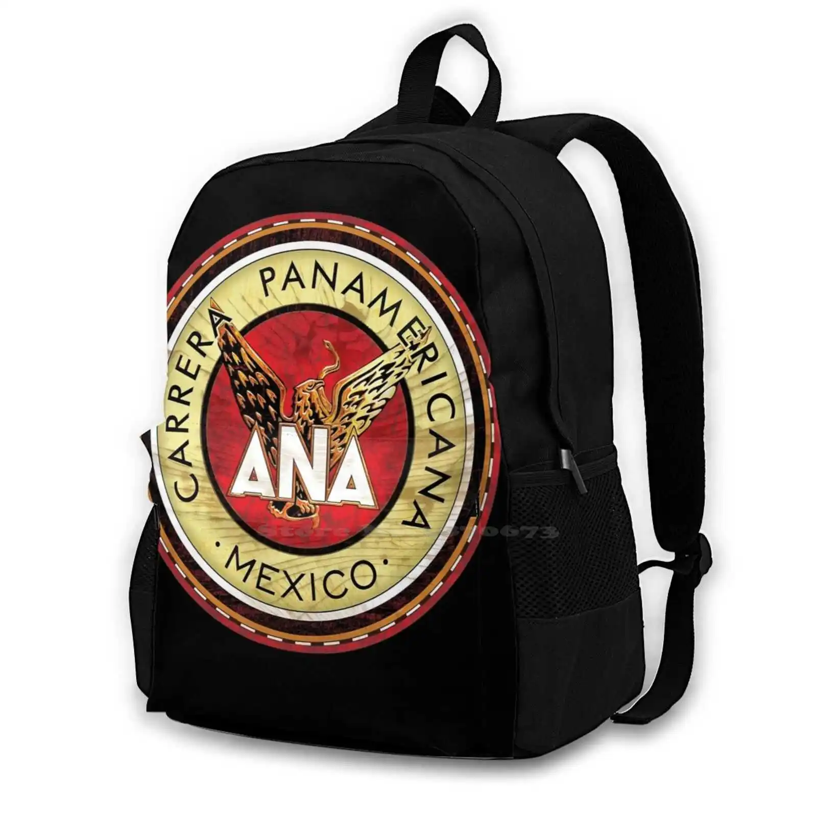 Panamericana Vintage Race Mexico Fashion Travel Laptop School Backpack Bag Panamericana Vintage Race Mexico Rally Racing