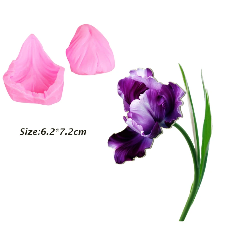 Tulip Petal Veiner Silicone Molds Fondant Mould Cake Decorating Tools Chocolate Gumpaste,Sugarcraft Clay Water Paper Forms CS254