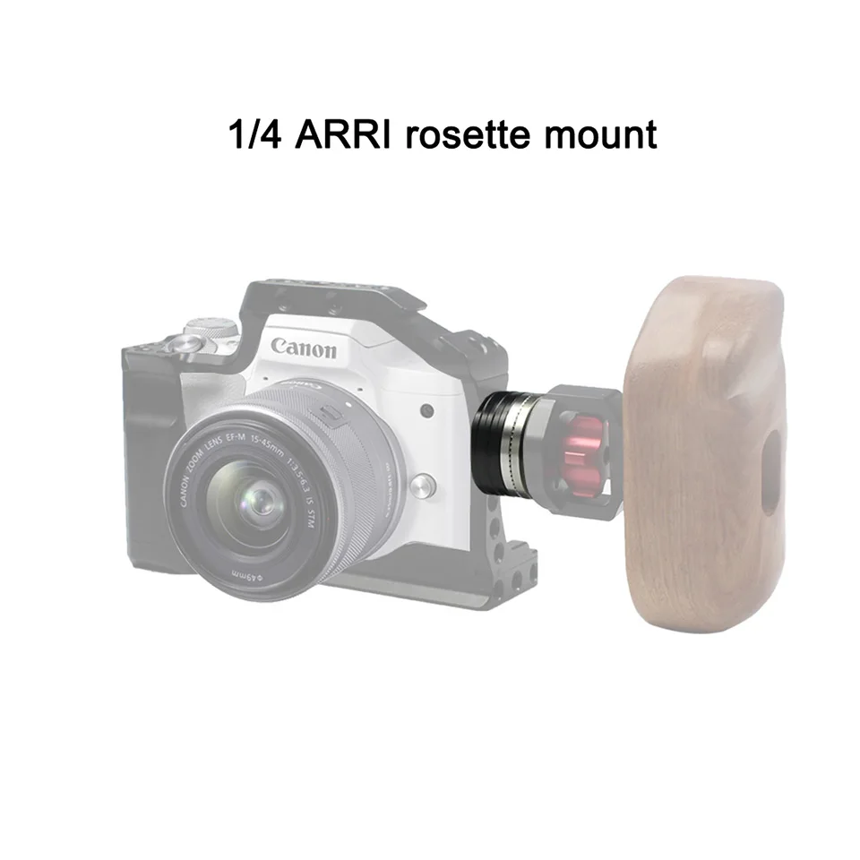 Arri Standard Rosette Bolt-On Mount (M6 Thread) for Rosette Side Handle Monitor Holder Attach with 1/4 Screw