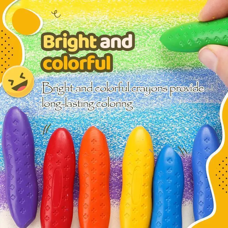 24/12pcs Mãos Limpas Crianças Giz De Amendoim lavável Seguro e Não-tóxico Solúvel em água Pintura Paintbrush Stick Kids Melhor Presente