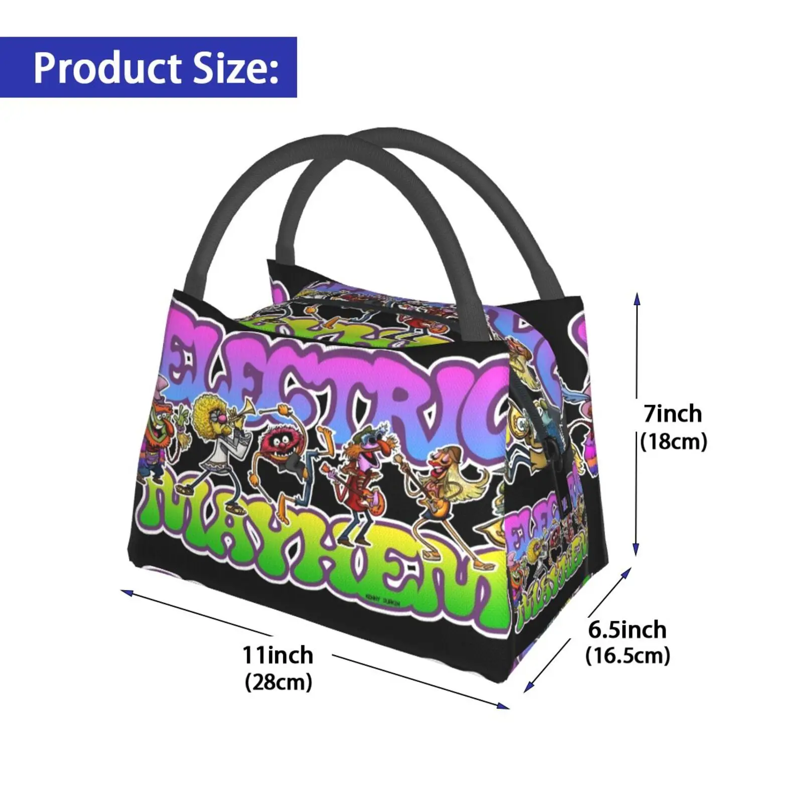 Cooler Lunch Bag Picnic Bag Groovy Mayhem Electric Mayhem Dr Teeth Animal Janice Zoot Lips