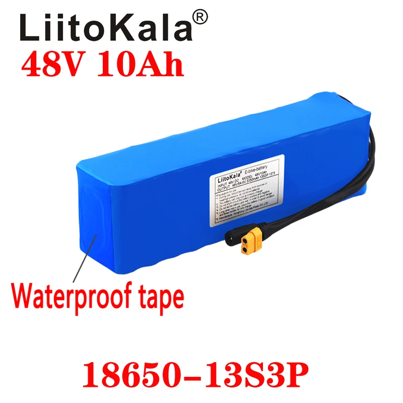 LiitoKala 48V 10ah 18650 3400mAh 13s3p High Power Battery Electric Vehicle Electric Motorcycle DIY Battery BMS Protection