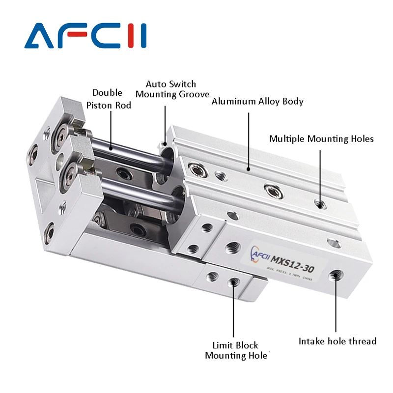Original replacement Air Slide Table Pneumatic Cylinder MXS6 MXS8 MXS12 MXS16 MXS20 MXS25 Rail Slide Air Cylinder
