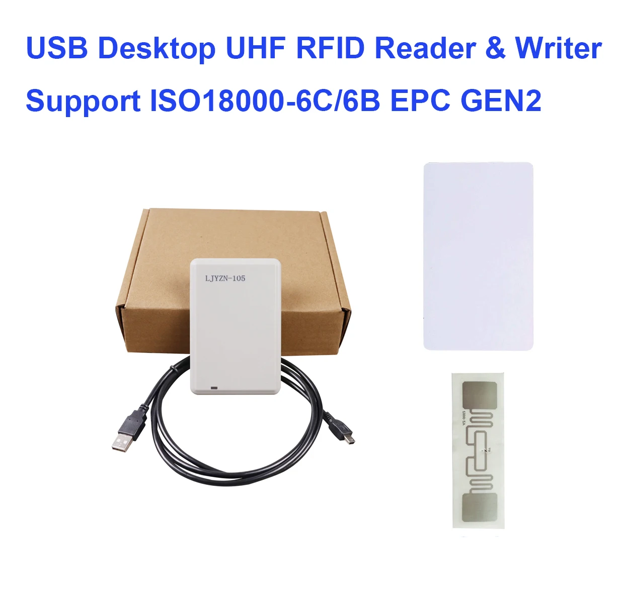 

LJYZN-105 915MHZ ISO18000-6B/6C Protocol Usb Desktop Emulate Keyboard UHF RFID Reader and Writer with Free SDK ,Demo Software