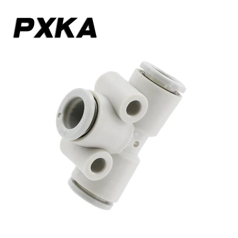 PU tracheal quick connector reducer quick plug pneumatic fittings plastic T-tee SMC KQ2T06-00A