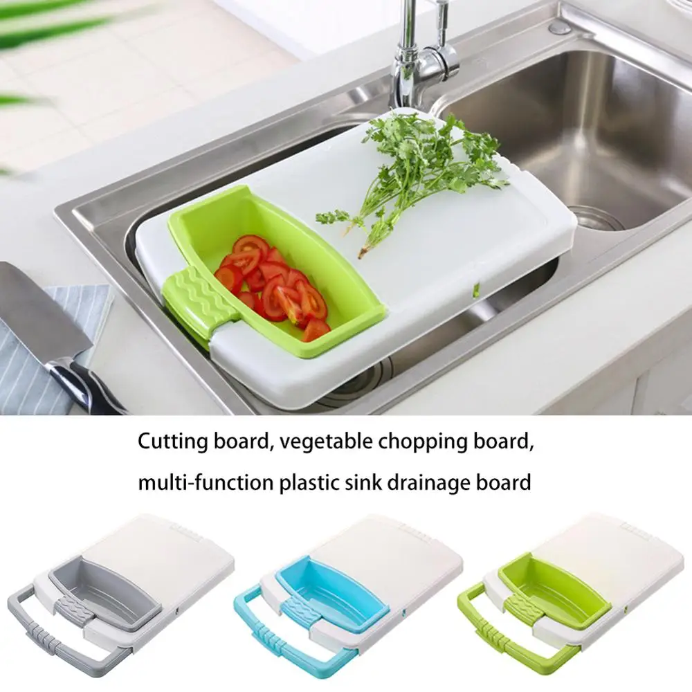 Adjustable Non-Slip Chopping Boards for Kitchen, Cutting Board for Meat, Vegetables BPA Free, Ability to Drain and Store