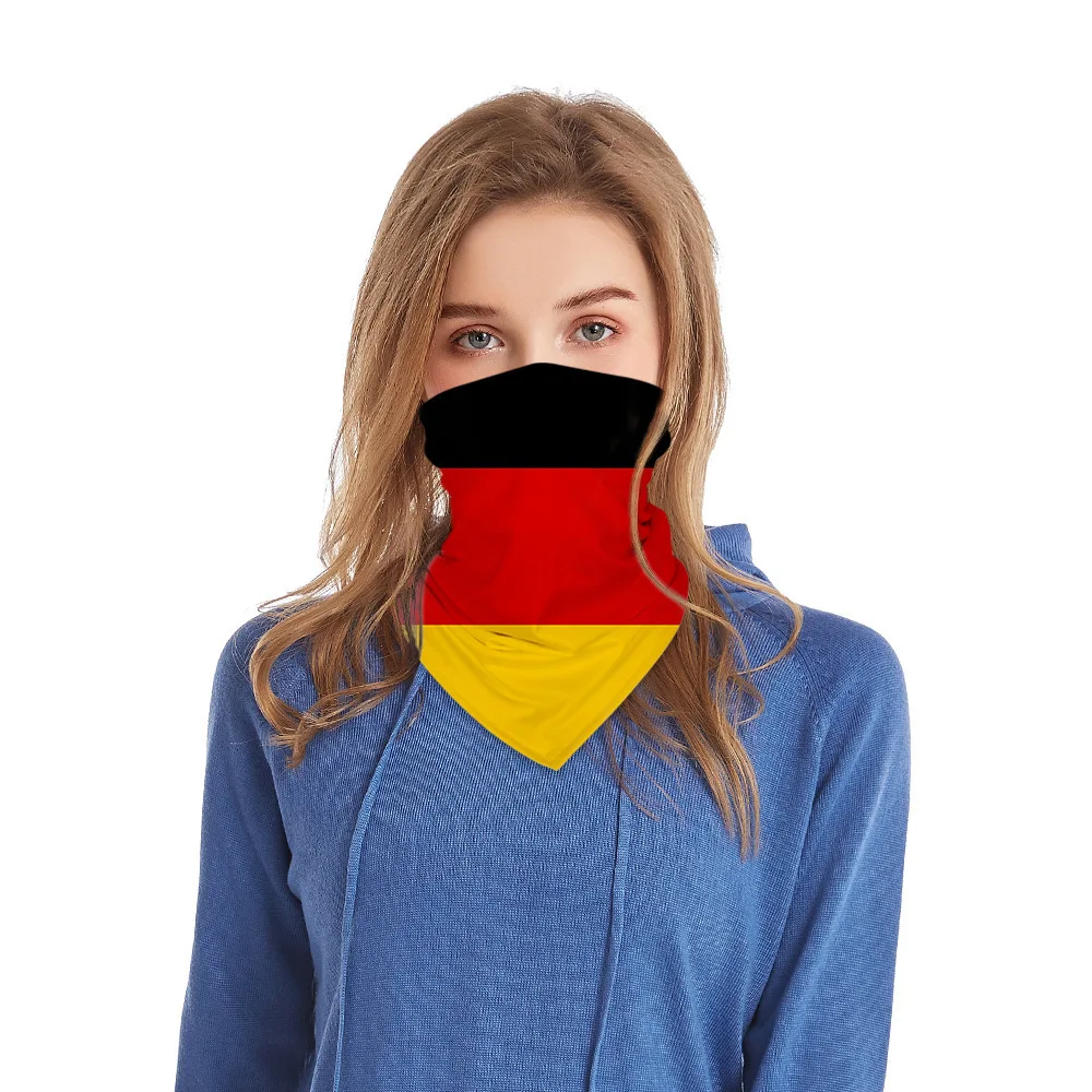 New Men Women Lightweight Face Mask PM2.5 Filter Italy Spain Brazil National Flag Scarf Sun Protection Outdoor Ring Riding Masks