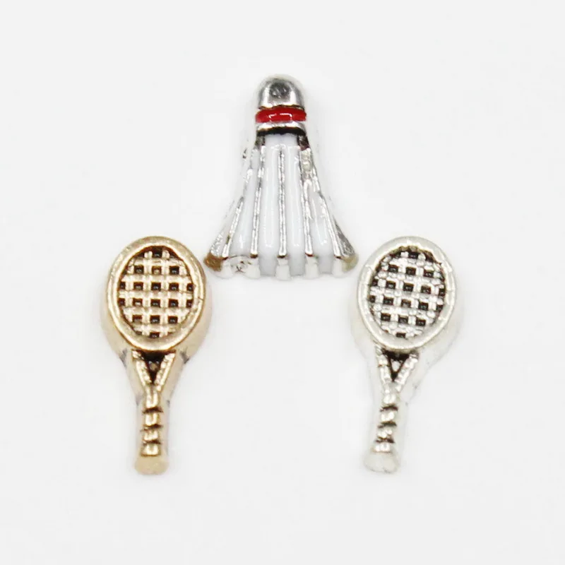 20pcs/lot Ball Games Athletics Gymnastics Enamels Sport Floating Charms For Glass Lockets Memory Pendants Jewelry Accessories