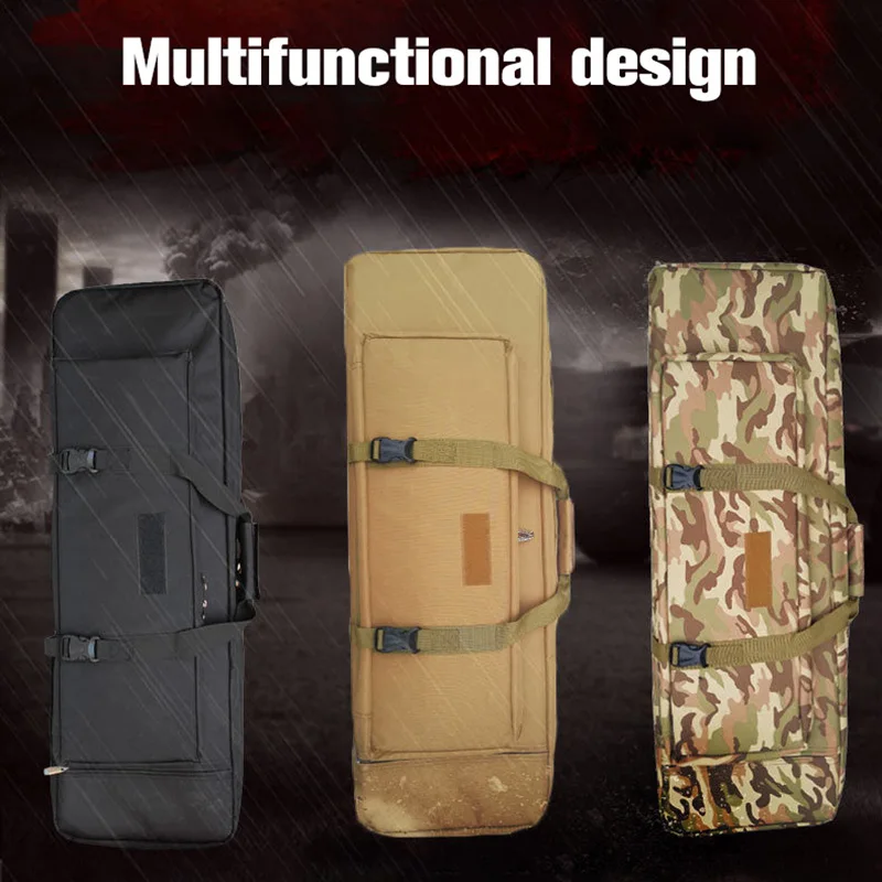 

Fishing Tackle Bag 2 Layer Fishing Rod Storage Fishing Bag Tactical Thickened Gun Bag Shooting Rifle Backpack XA699G