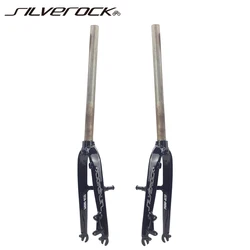 SILVEROCK MINI-02D Alloy Bike Rigid Fork 20inch 406 451 For Mini velo Folding Bike Frame Disc V Brake Bike Fork,1 1/8