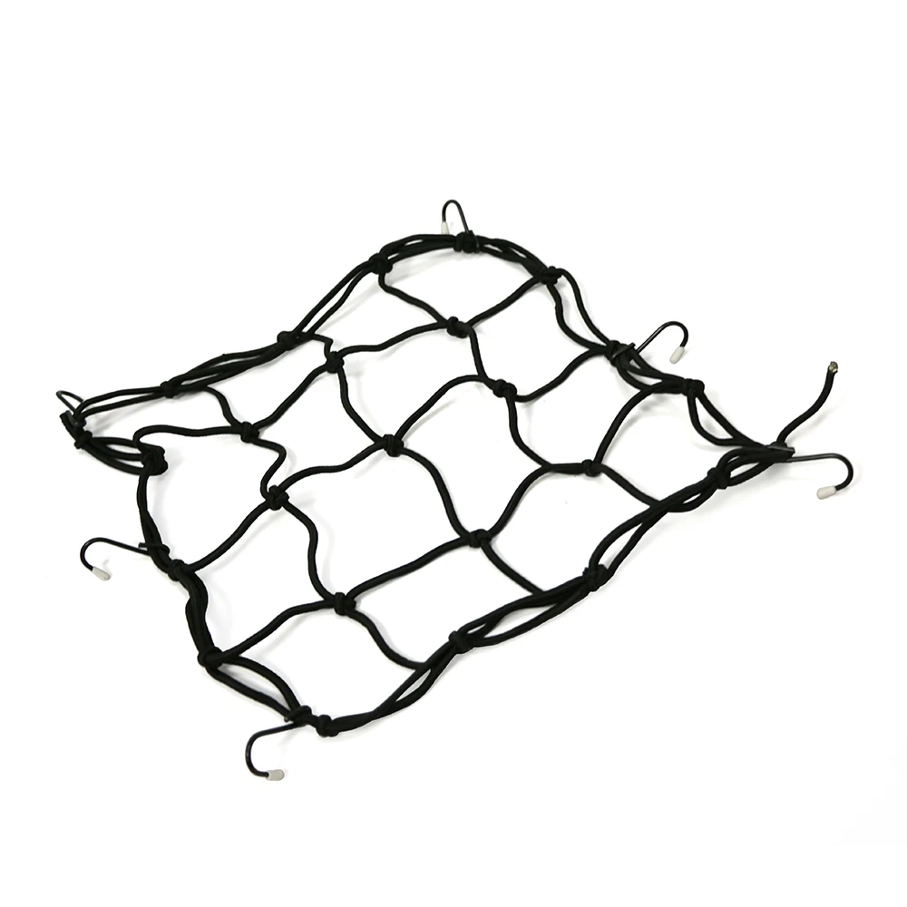 Motorcycle Universal Luggage Net Bike 6 Hooks Hold Down Fuel Tank Motorbike Helmet Mesh Web Bungee Black Cargo Net Car Styling