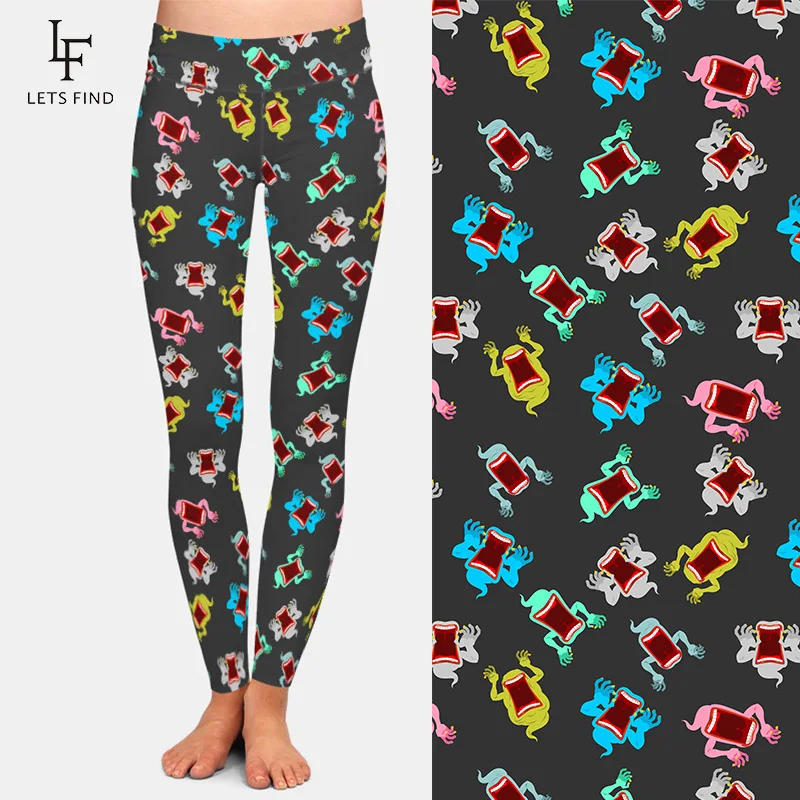 LETSFIND – legging taille haute extensible pour femme, vêtement de Fitness à la mode, mignon et mystérieux, avec impression fantôme 3D d'halloween