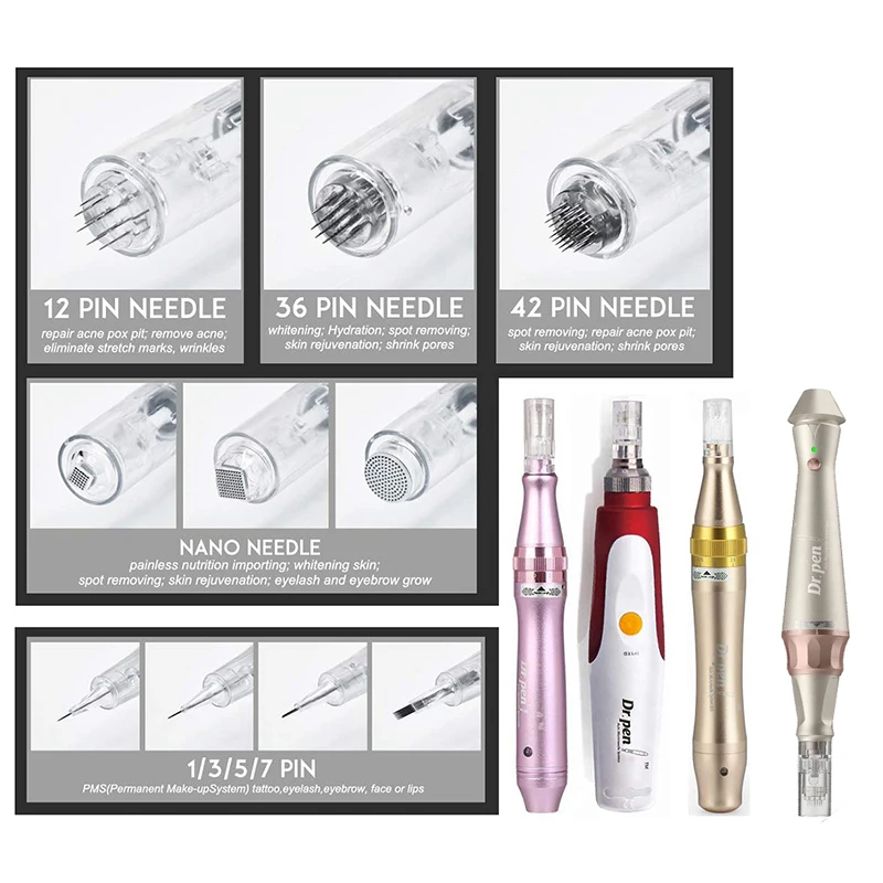 Original Manufacturer Dr.Pen M5/M7/N2/E30 Dermapen Replacement Bayonet Cartridges Tattoo Needles MTS&PMU Skin Care Microneedling