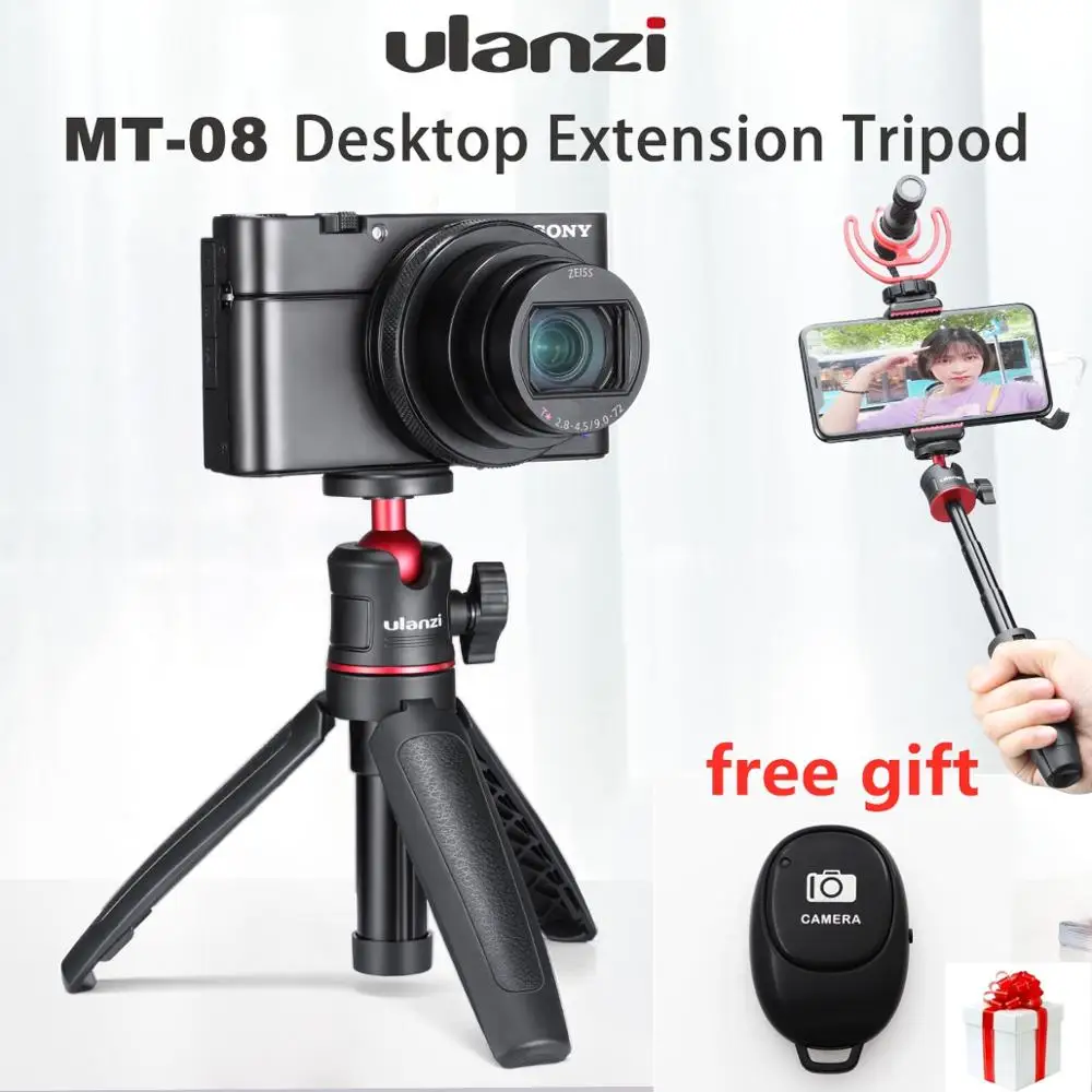 ULANZI  MT-08 Extend Pole Mini Tripod Monopod Mount Handle Grip for Phone Sony Nikon Canon DSLR Camera Tripod DJI OSMO Action