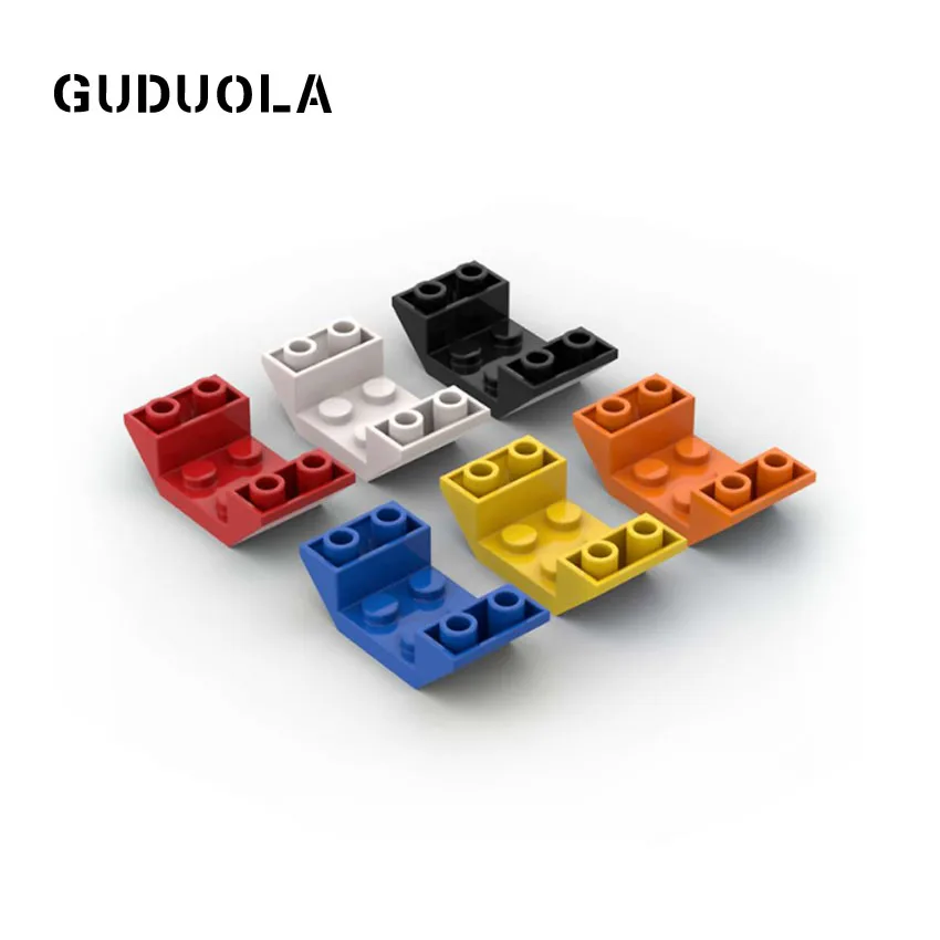 Guduola Slope 2x4 (45°) Double Inverted with Open Center 4871 Small Particl MOC Assembly Building Block Toys Parts 20pcs/LOT