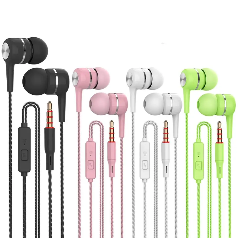 VPB S12 Earphone Deep Bass Microphone in Ear Headset 3.5mm for iOS and Android Smartphone, Laptop, MP3, Pad