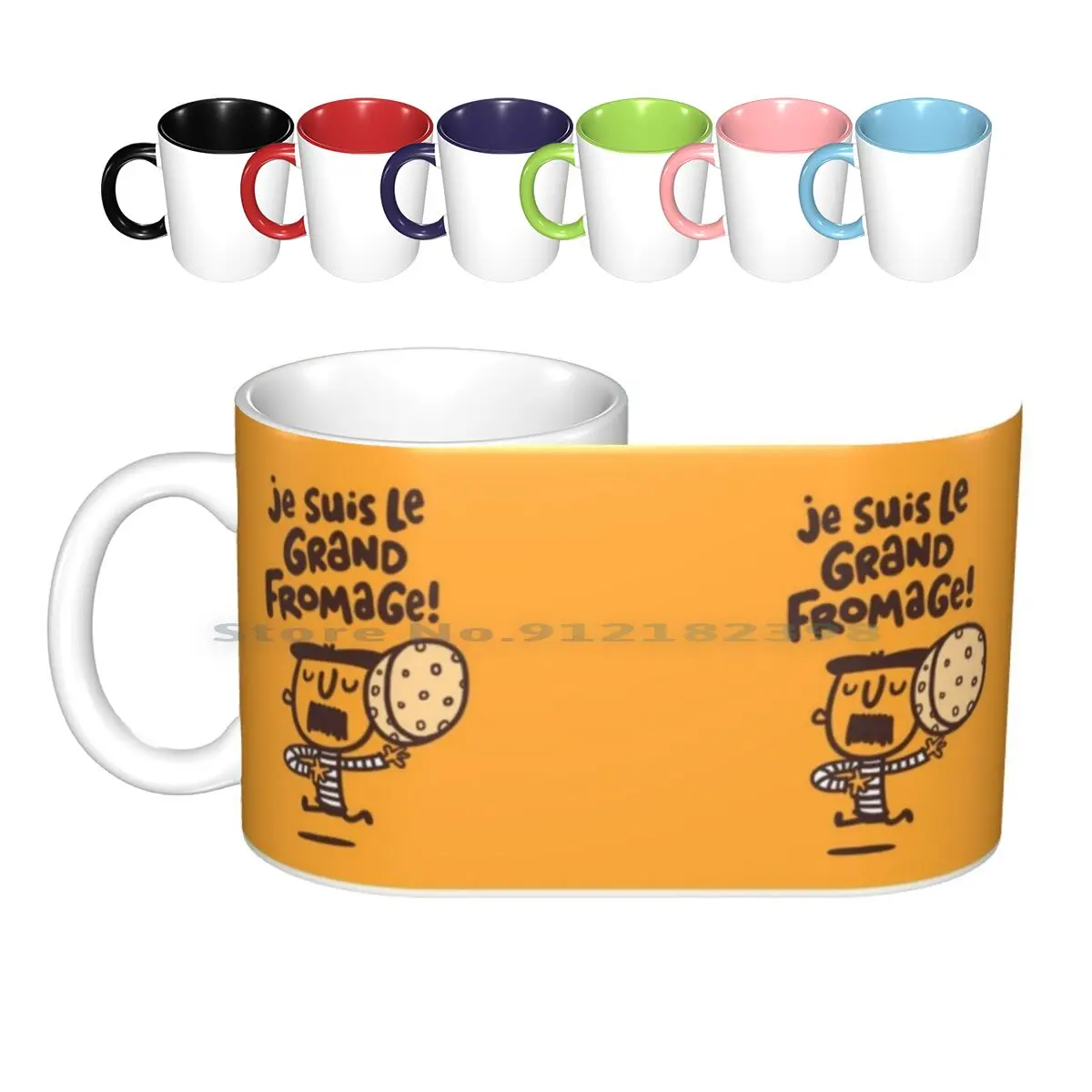 Je Suis Le Grand Fromage Ceramic Mugs Coffee Cups Milk Tea Mug Mens Cheese Big Cheese Grand Fromage Leader Fromage Superior In