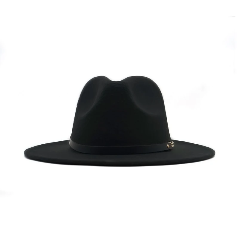 New fashion Winter Autumn Imitation Woolen Women Men Ladies Fedoras Top Jazz Hat European American Round Caps Bowler Hats