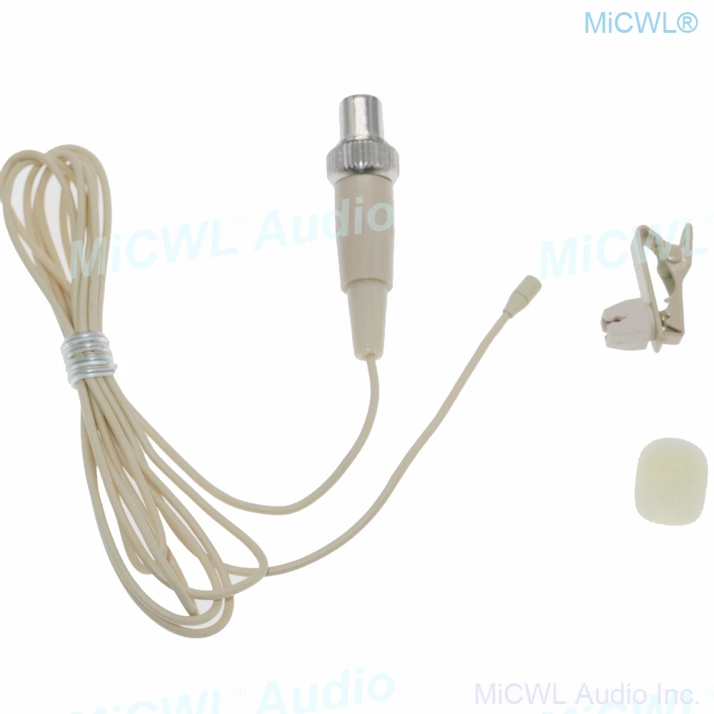 Miniature Lavalier Lapel Microphone For MiPro Audio Wireless Mics System TA4F 4Pin Lock