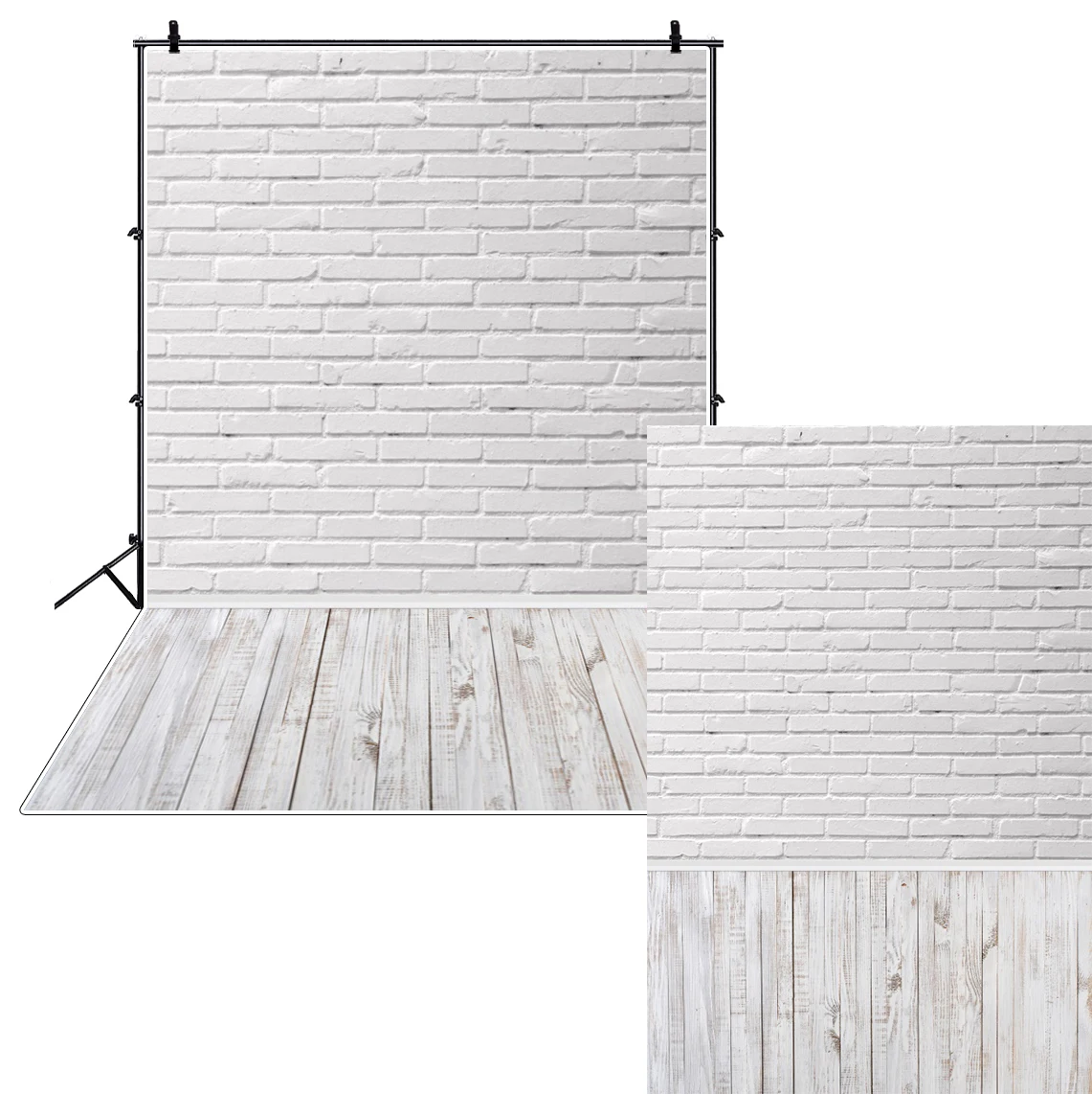 Grunge Gradient Brick Wall Wooden Boards Floor Interior Baby Portrait Photography Backdrops Backgrounds For Photo Studio Custom