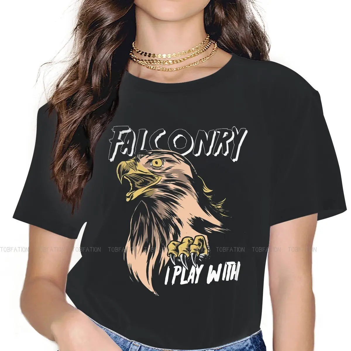 Hawker TShirt For Women Falconry Austringer Hawk Tops Harajuku Ladies T Shirt Basic Summer Loose