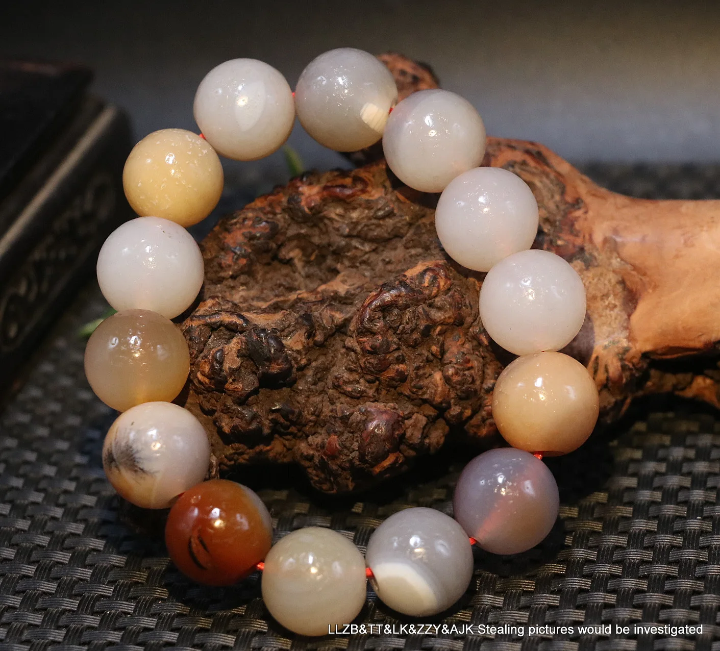 Magic Power Tibetan Sweat Color Natural Old Agate dZi Bead Bracelet Amulet 3A LKbrother Talisman UPD210084A1