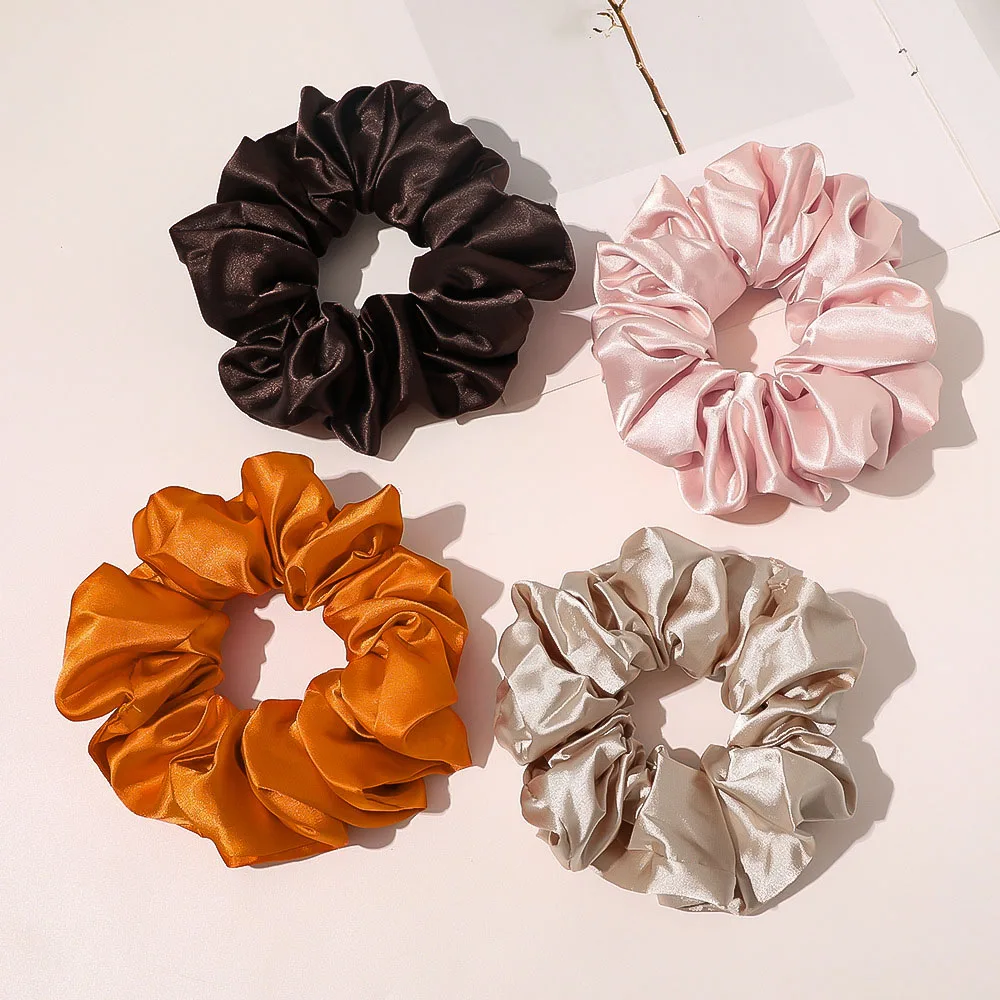 

Oversized Stain Hair Scrunchies Women Girls Scrunchie Elastic Hair Bands Girls Donut Grip Loop Ponytail Holder Headwear 2 Pack