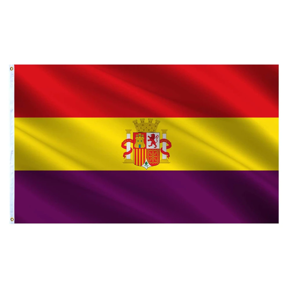 Flagnshow 2X3/3X5 FT Spanish Republican Flag Espana Republic Military Poster Banner Spain Flags