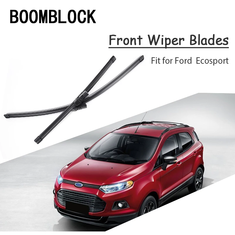 BOOMBLOCK 2pcs Car Accessories Windscreen Rubber Original Wiper Blades Arm Kit For Ford Ecosport 2017 2016 2015 2014 2013 II