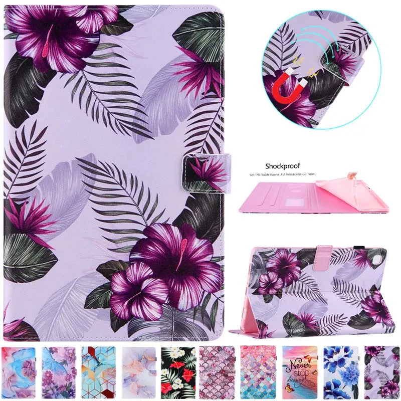 

For Huawei MatePad T10s Case Cute Marble Flower Painted Tablet Cover for Huawei MatePad Mate Pad T 10 T 10s Case AGS3-L09 W09