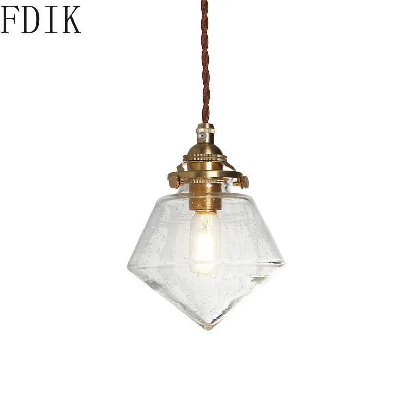 

Подвесной светильник, прозрачные стеклянные подвесные светильники светодиодов, Е14, для кухни, спальни, бара, простой светильник, подвесной светильник