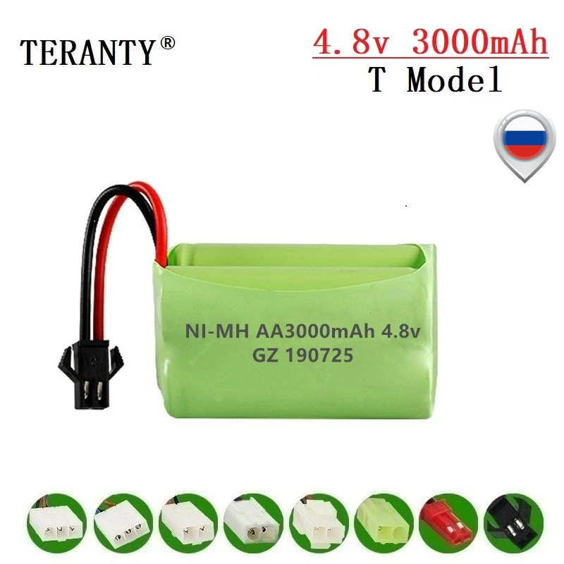 (Model T) 4.8v 3000mah akumulator NiMH na zabawki zdalnie sterowane samochody zbiorniki roboty łodzie pistolety 4.8v akumulator 4 * bateria AA 1