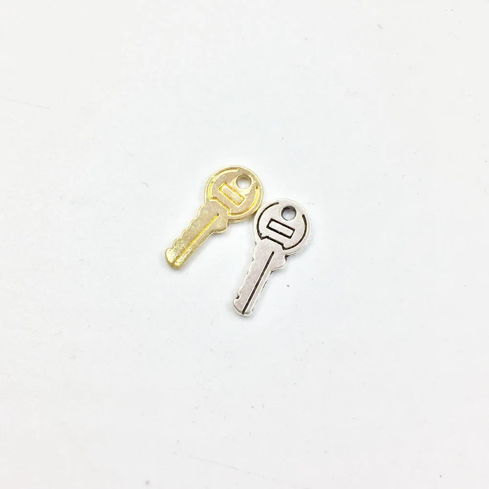 Eruifa 20pcs 6*13mm Mini Key Zinc alloy Charms Pendent Jewelry DIY Handmade