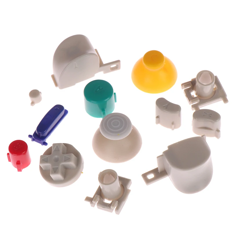Gamecube L e R Full Set Botões, Direita e Esquerda Gatilho Botões D-Pad ABXY, Mod Kit para Nintend NGC Controller, 1 Conjunto