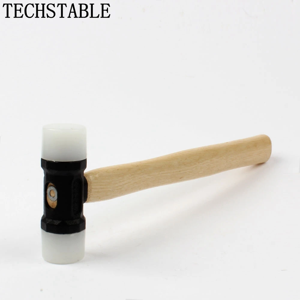 32mm Leather special hammer walnut handle nylon hammer hand leather diamond cut replaceable hammer