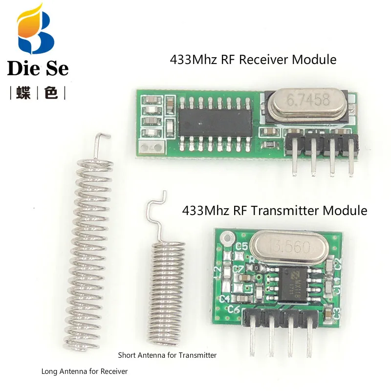 433 Mhz Superheterodyne Module Thu RF Và Module Phát Có Ăng Ten Cho Arduino DIY Bộ 433 Mhz Điều Khiển Từ Xa