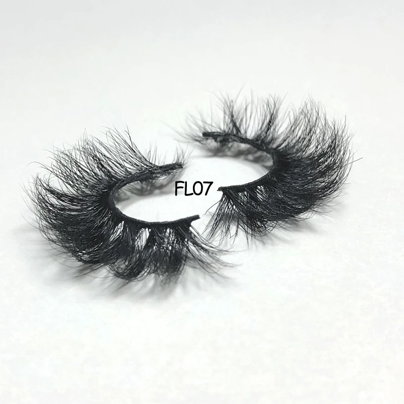 Wholeasle Fluffy 18-22mm False Eyelash Only With Tray Volume 3D Real Mink Lashes Makeup Handmade False Eyelashes Extension