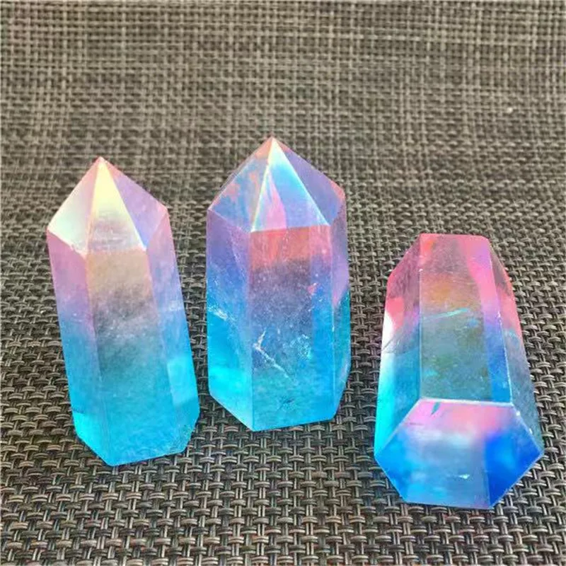 Natural Quartz Tower Spiritual Products Healing Crystals Aura Pink Blue Point for Home Decoration