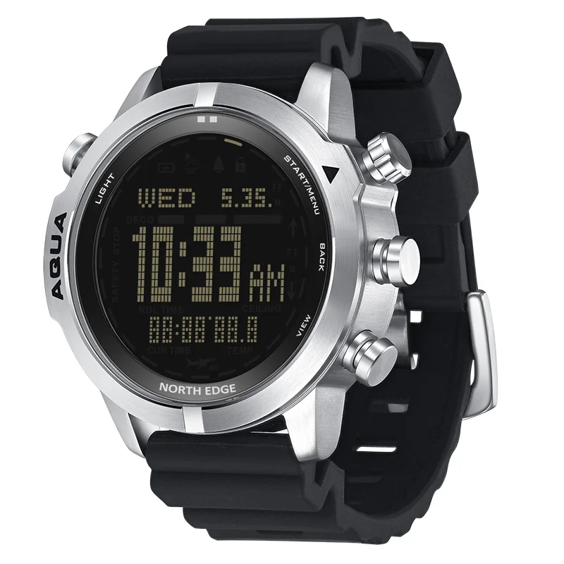 NORTH EDGE Smartwatch voor heren Professioneel duikcomputerhorloge Duiken NDL (geen decotijd) 50M Hoogtemeter Barometer Kompas Nieuw - afbeelding 1