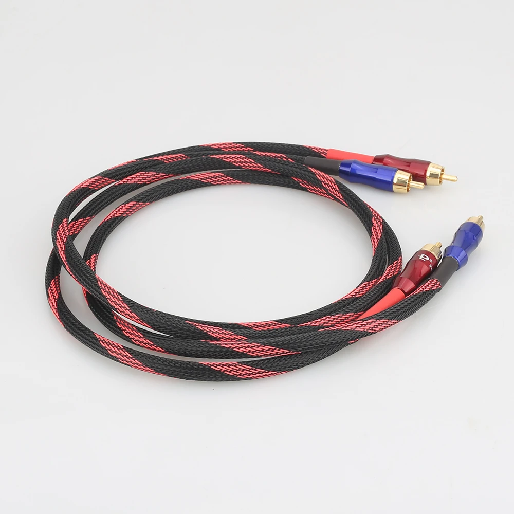 

High Quality A53+XW50 Audiocrast Stereo Pair RCA Cable High-performance Premium Hi-Fi Audio 2rca to 2rca cable