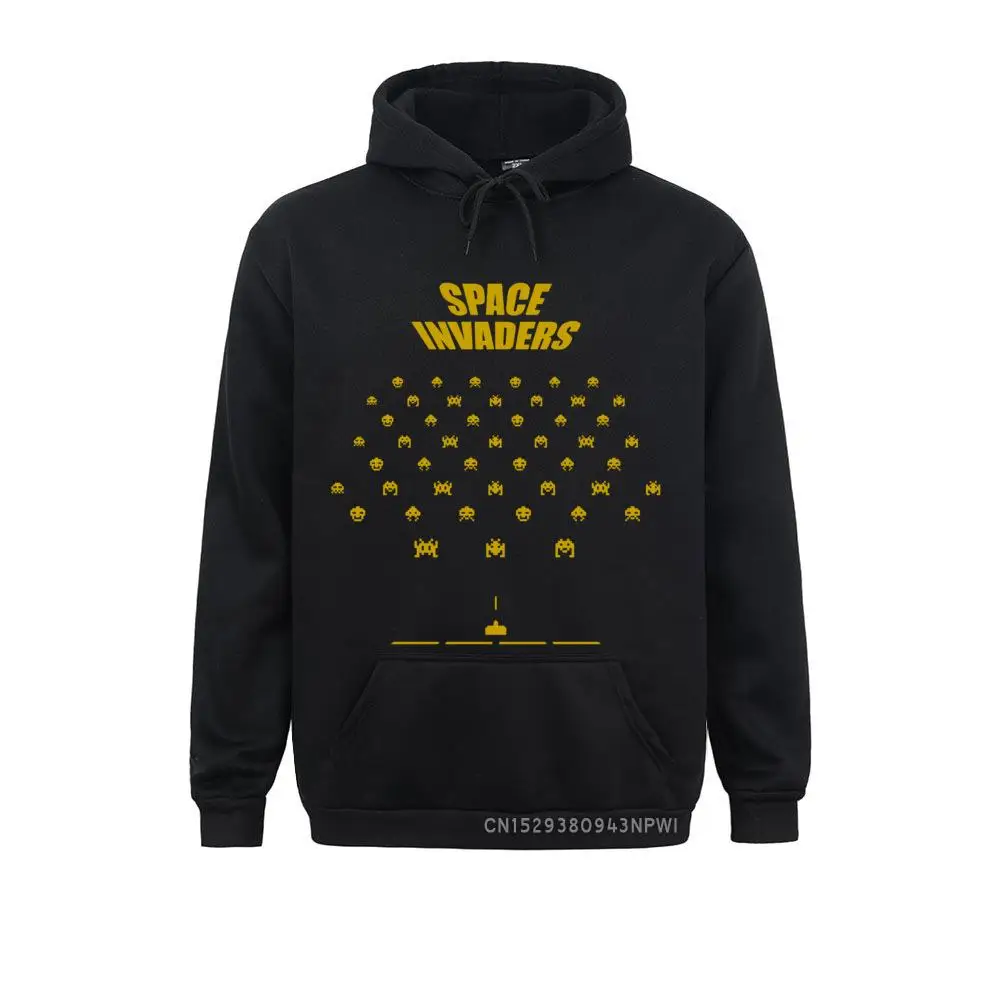 Space Invaders Pullover Men's Quality Rock Roll Sweatshirt Hooded Swag Sportswear Coats Guys Punk Designer Streetwear