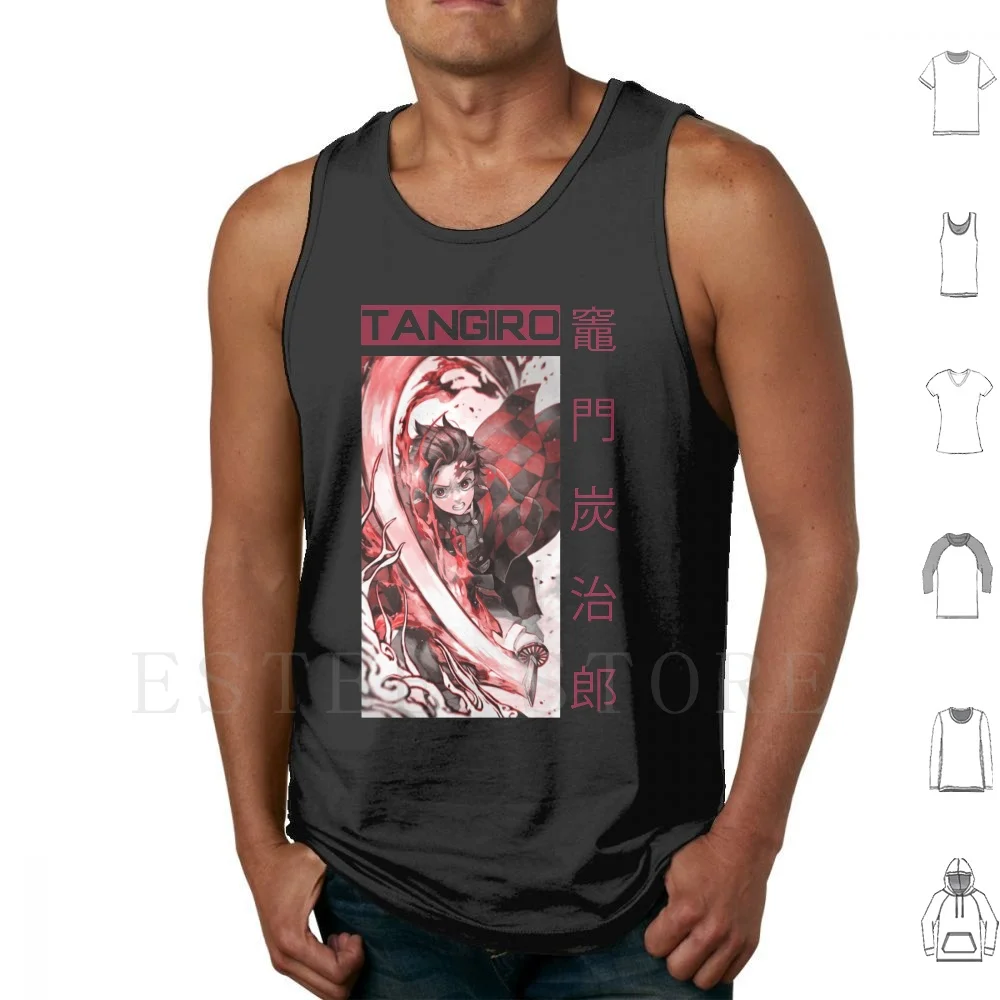 

Demon : Kimetsu No Yaiba Tshirt Tank Tops Vest Sleeveless Demon Kimetsu No Yaiba Tanjiro Anime Manga