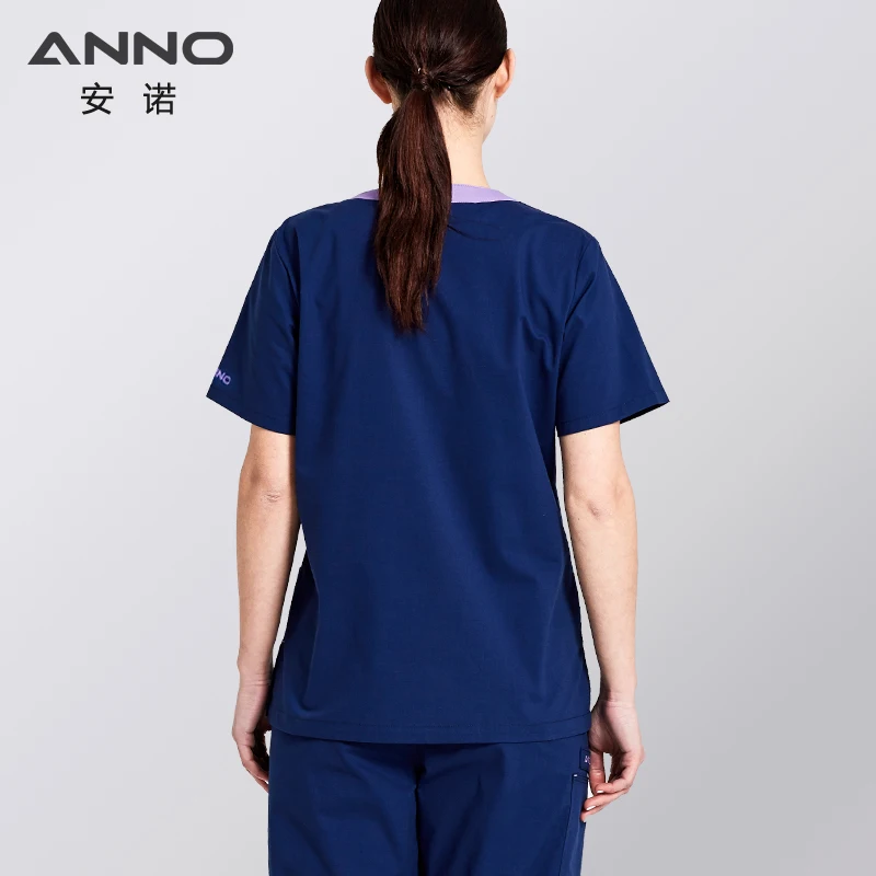 ANNO-Uniformes de Soins Infirmiers en IQUE dex artificiel astique, Cliniques Imbibées, Vêtements d'Hôpital pour Femme et Homme, Vêtements Respirants pour Grill, Vêtements de miles et de Santé