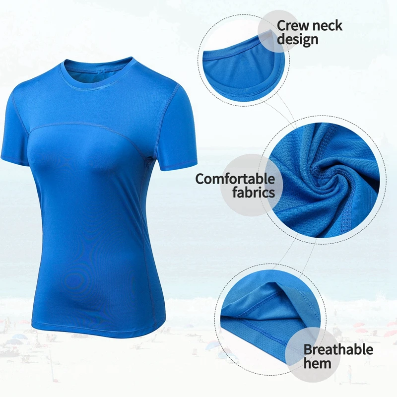 New Sport Running T Shirt for Women Dry Quick Gym Yoga Shirt Ladies Fitness Short Sleeve T-shirt Jogging Running Tops