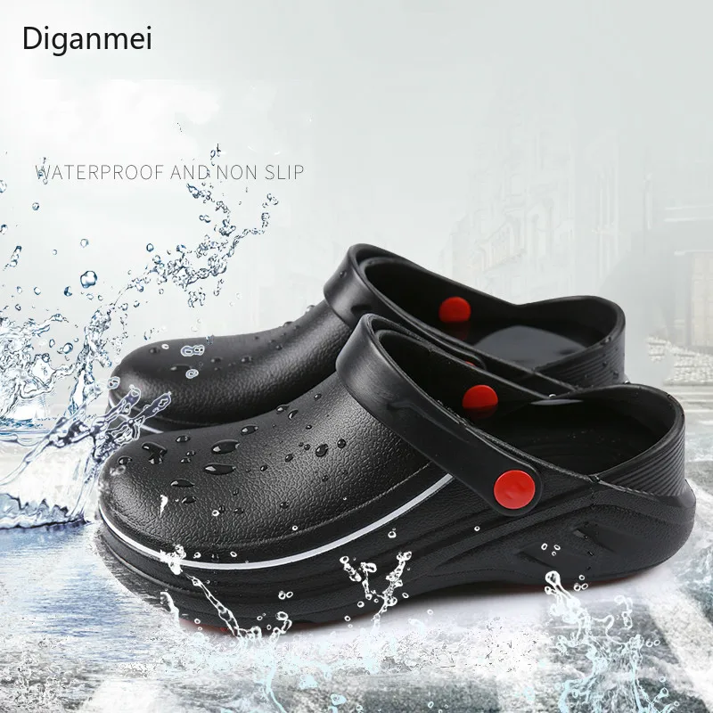 Men Non-slip Professional Chef Shoes Flat Work Shoe Unisex Breathable Non-Slip and Wear-Resistant Kitchen Cook Working Shoes