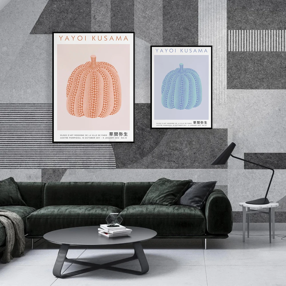 Yayoi Kusama Pastel Pumkin Art Print, Kusama Exhibition Poster – Digital Download