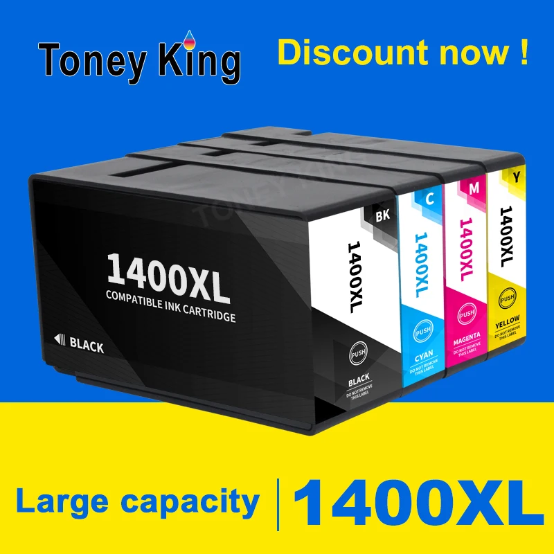 Toeny King PGI-1400XL Compatible ink Cartridge for Canon MAXIFY MB2340 MB2040 MB2140 MB2740 full ink PGI 1400 PGI1400 XL