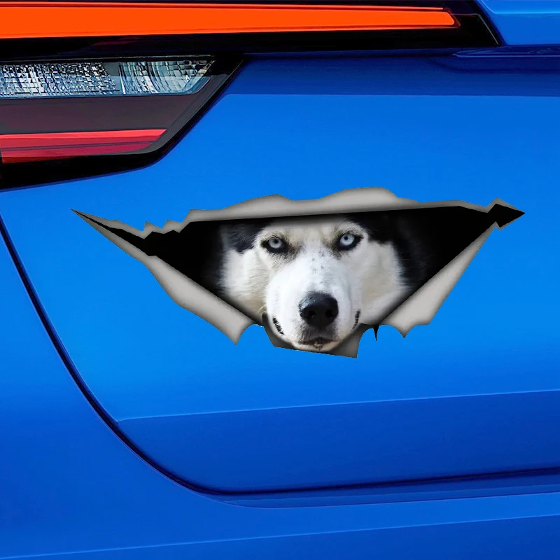 Husky 17CM\\20CM Self-adhesive Decal Car Sticker Waterproof Auto Decors on Bumper Rear Window Laptop # 60415